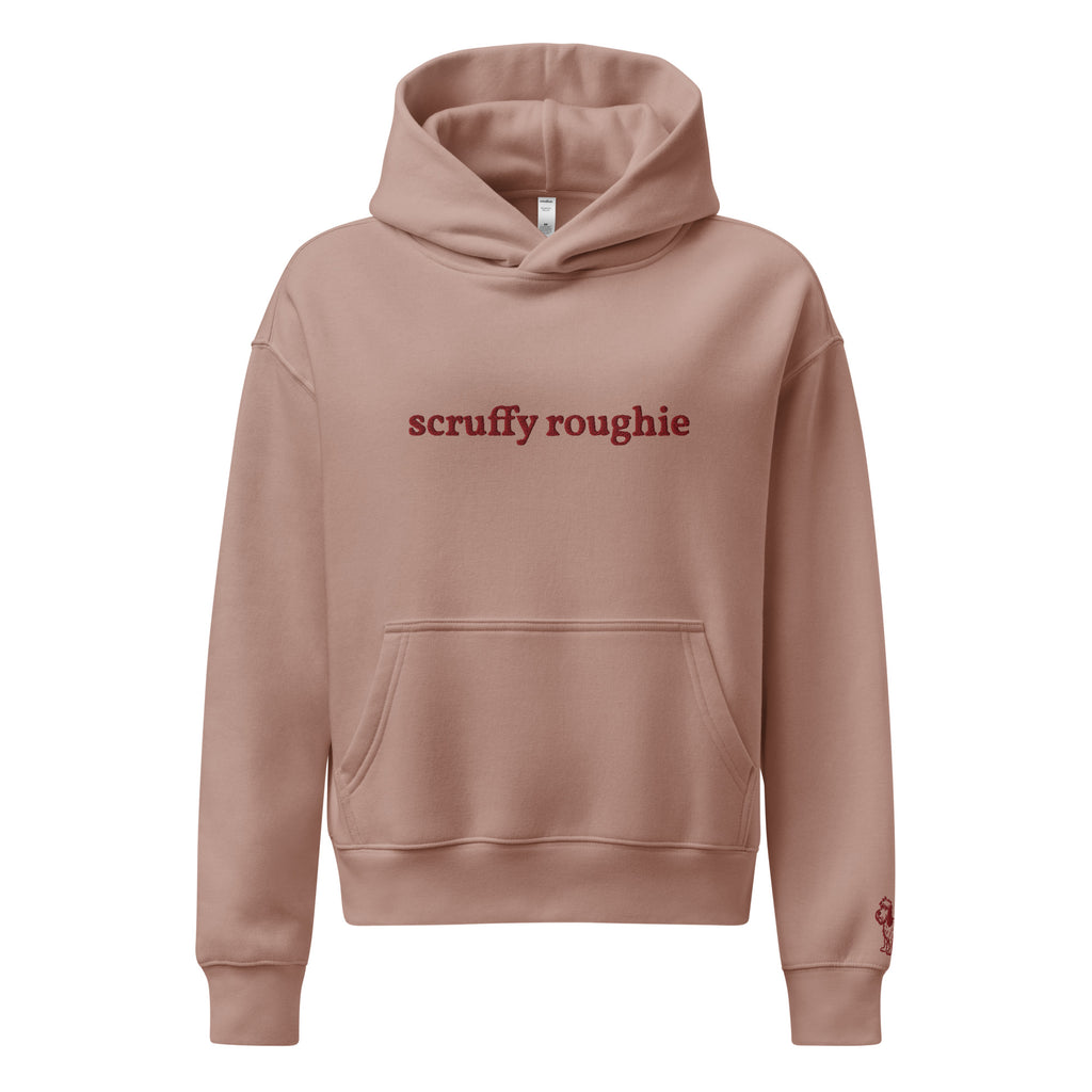 Pink Roughie Women’s Scruffy Roughie Relaxed Hooded Sweatshirt (Embroidered)