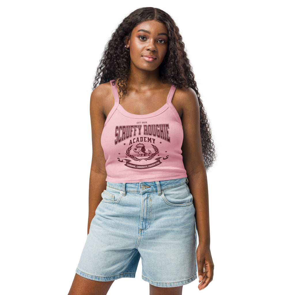 Pink Roughie Scruffy Roughie Academy (Maroon) - Women's Micro-rib Tank Top