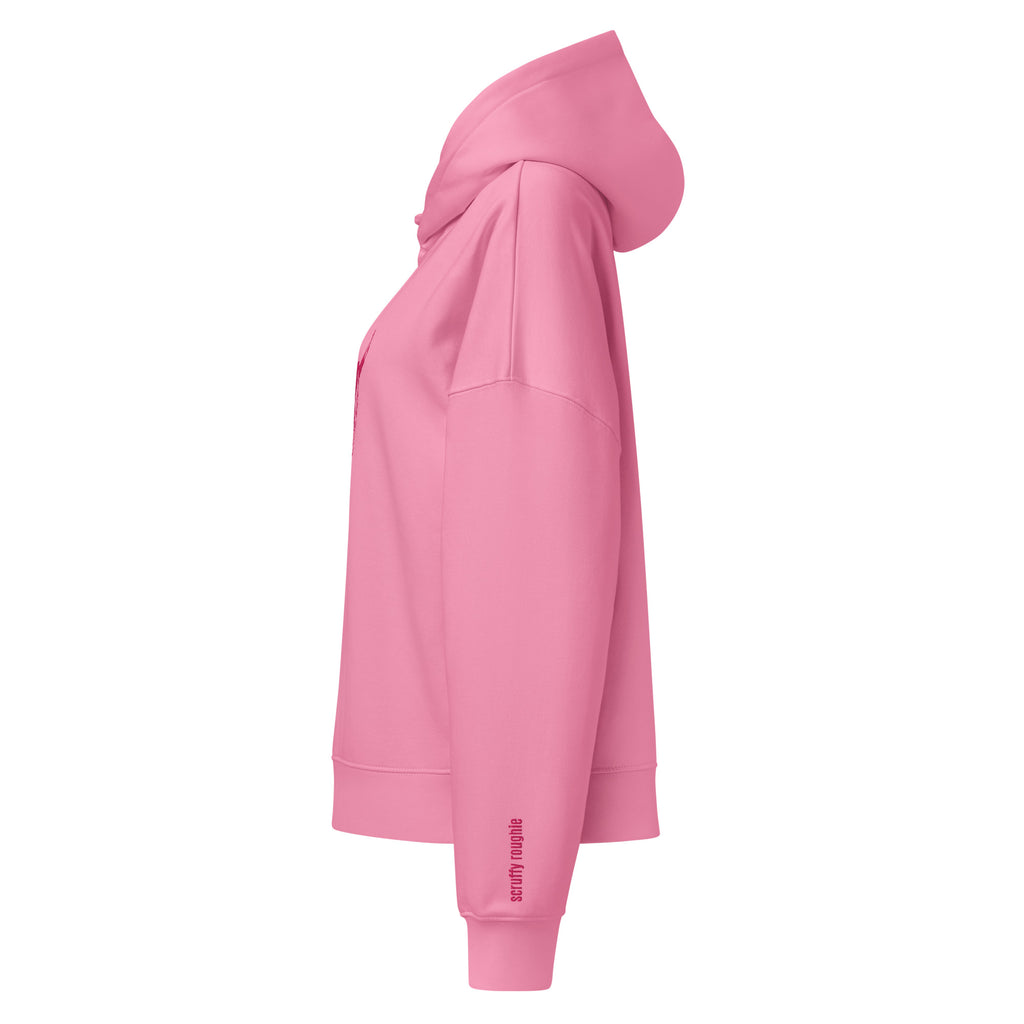 Pink Roughie The Big Logo - Women's Mid-weight Hooded Sweatshirt | Organic | Embroi ...